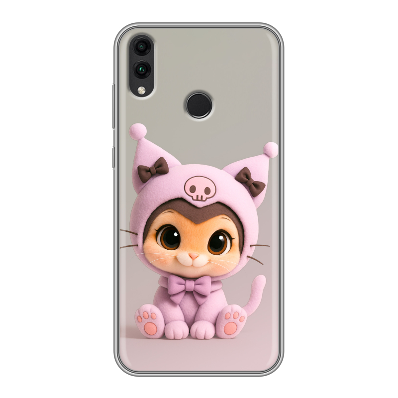 Силиконовый противоударный чехол на Huawei Honor 8C с принтом Куроми Kuromi Силиконовый противоударный чехол на Huawei Honor 8C с принтом Куроми Kuromi