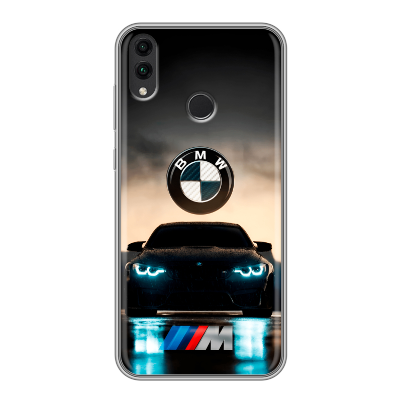 Силиконовый противоударный чехол на Huawei Honor 8C с принтом БМВ BMW Силиконовый противоударный чехол на Huawei Honor 8C с принтом БМВ BMW