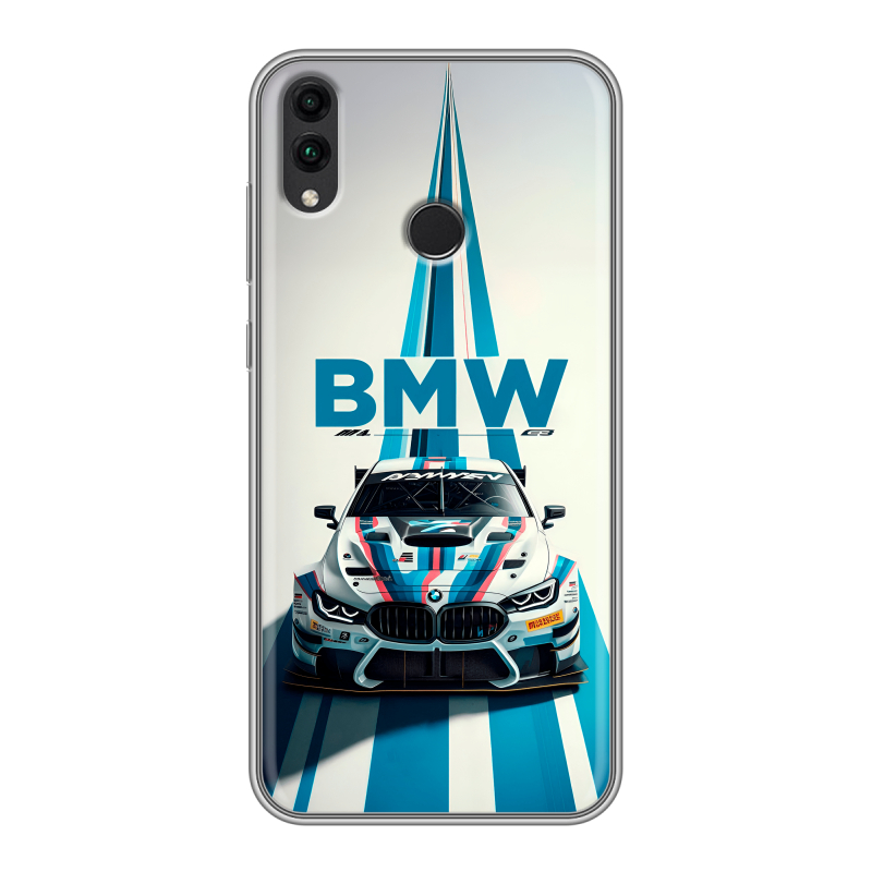 Силиконовый чехол на Huawei Honor 8C с принтом БМВ BMW Силиконовый чехол на Huawei Honor 8C с принтом БМВ BMW