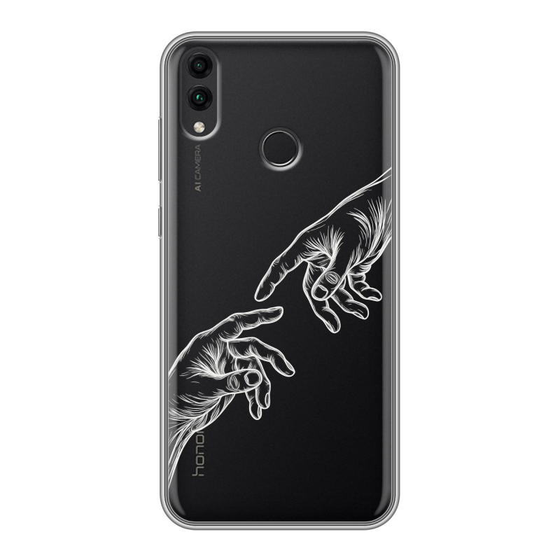 Силиконовый противоударный чехол на Huawei Honor 8C с принтом Сотворение мира Силиконовый противоударный чехол на Huawei Honor 8C с принтом Сотворение мира