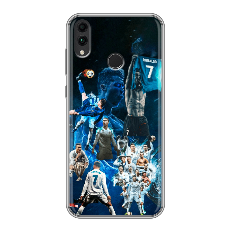 Силиконовый чехол на Huawei Honor 8C с принтом Реал Роналдо Силиконовый чехол на Huawei Honor 8C с принтом Реал Роналдо