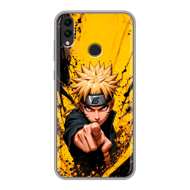 Силиконовый противоударный чехол на Huawei Honor 8C с принтом Naruto Наруто Силиконовый противоударный чехол на Huawei Honor 8C с принтом Naruto Наруто