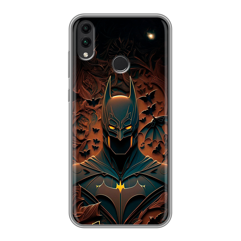 Пластиковый чехол на Huawei Honor 8C с принтом Batman Бэтмен Пластиковый чехол на Huawei Honor 8C с принтом Batman Бэтмен