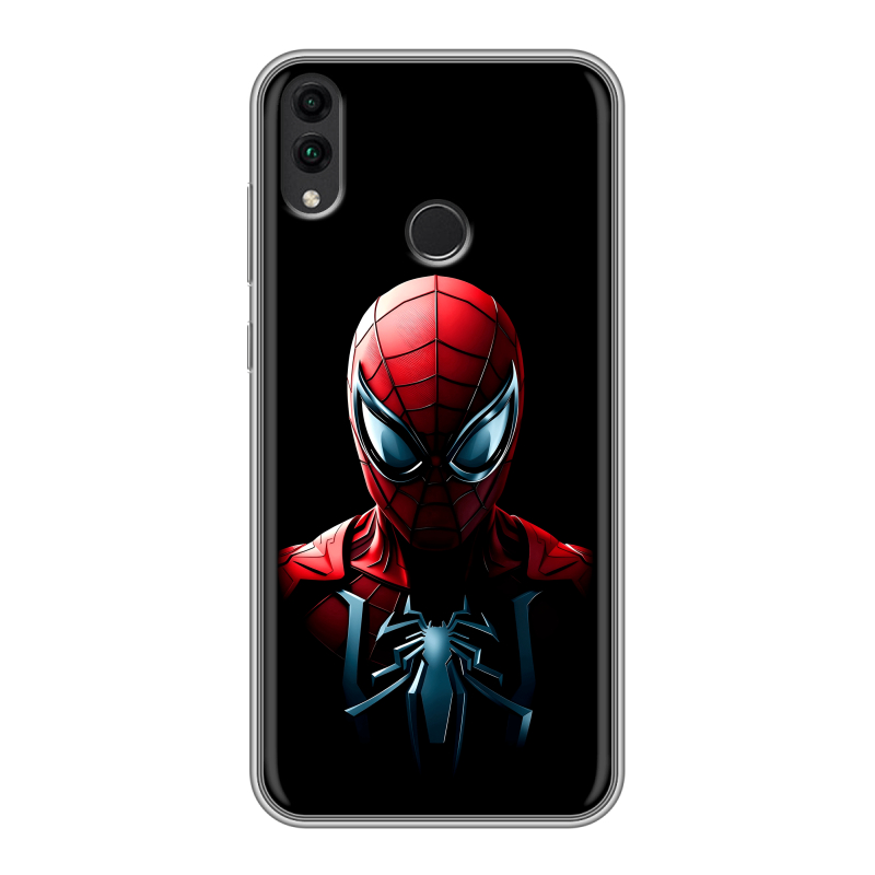 Силиконовый чехол на Huawei Honor 8C с принтом Spiderman Человек паук Силиконовый чехол на Huawei Honor 8C с принтом Spiderman Человек паук