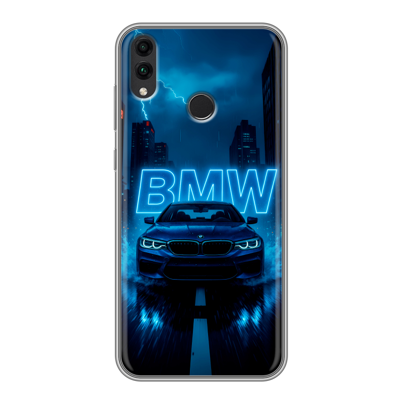 Пластиковый чехол на Huawei Honor 8C с принтом BMW БМВ Пластиковый чехол на Huawei Honor 8C с принтом BMW БМВ