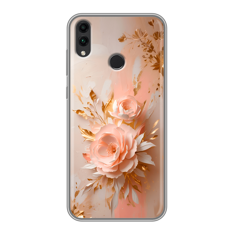Силиконовый противоударный чехол на Huawei Honor 8C с принтом женский Силиконовый противоударный чехол на Huawei Honor 8C с принтом женский