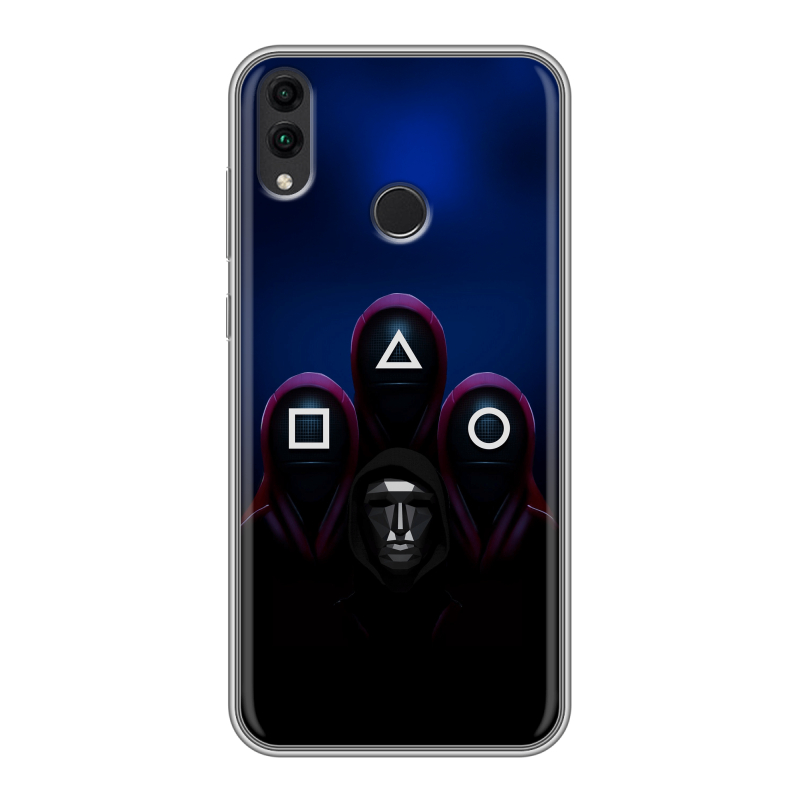 Силиконовый чехол на Huawei Honor 8C с принтом Игра Кальмара Силиконовый чехол на Huawei Honor 8C с принтом Игра Кальмара