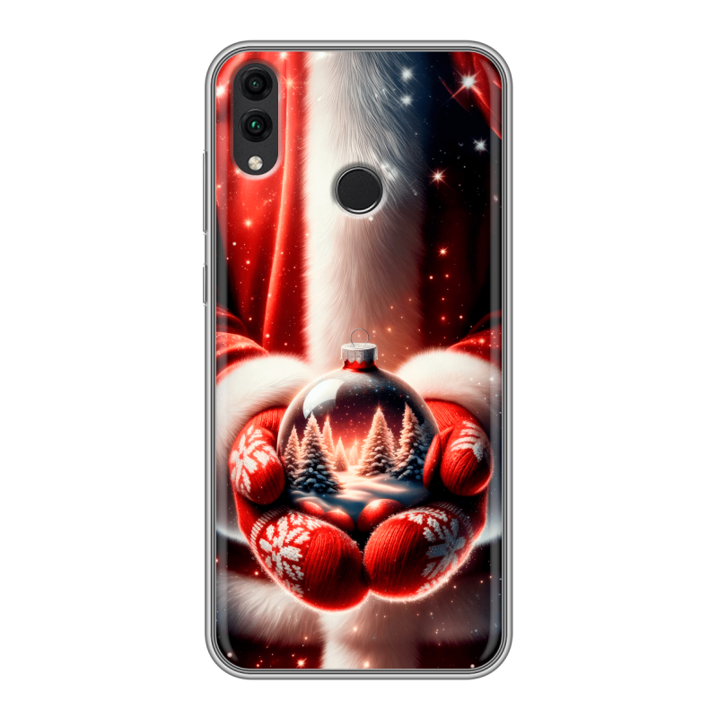 Пластиковый чехол на Huawei Honor 8C с принтом Новый год Пластиковый чехол на Huawei Honor 8C с принтом Новый год