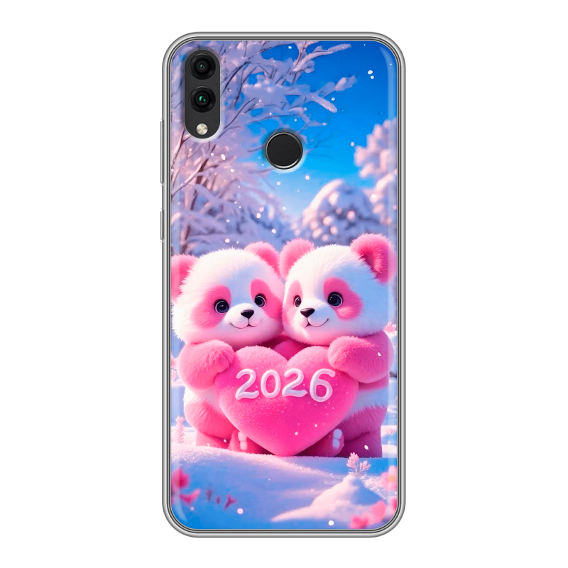 Силиконовый чехол на Huawei Honor 8C с принтом Новый год Силиконовый чехол на Huawei Honor 8C с принтом Новый год