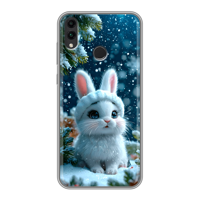 Силиконовый чехол на Huawei Honor 8C с принтом Новый год Силиконовый чехол на Huawei Honor 8C с принтом Новый год