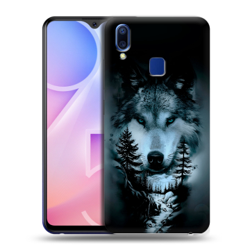 Пластиковый чехол на Vivo Y95 с принтом Лесной волк Пластиковый чехол на Vivo Y95 с принтом Лесной волк