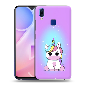Пластиковый чехол на Vivo Y95 с принтом Единорог Пластиковый чехол на Vivo Y95 с принтом Единорог