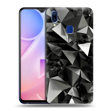 Пластиковый чехол на Vivo Y95 с принтом Черные кристаллы Пластиковый чехол на Vivo Y95 с принтом Черные кристаллы