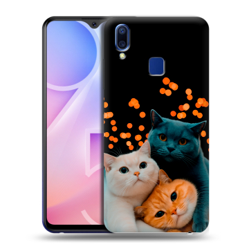 Пластиковый чехол на Vivo Y95 с принтом Кошки Пластиковый чехол на Vivo Y95 с принтом Кошки
