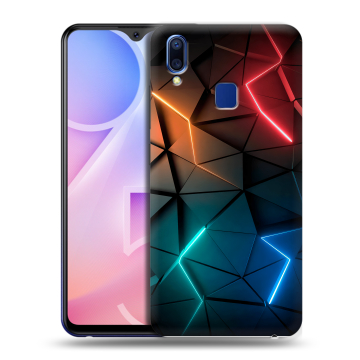 Пластиковый чехол на Vivo Y95 с принтом Абстракция неон Пластиковый чехол на Vivo Y95 с принтом Абстракция неон
