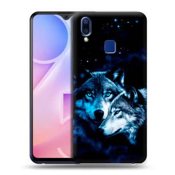 Пластиковый чехол на Vivo Y95 с принтом Волки Пластиковый чехол на Vivo Y95 с принтом Волки
