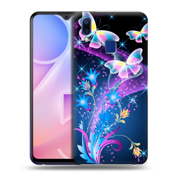 Пластиковый чехол на Vivo Y95 с принтом Бабочки Пластиковый чехол на Vivo Y95 с принтом Бабочки