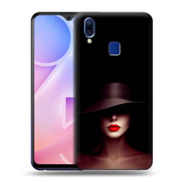 Пластиковый чехол на Vivo Y95 с принтом Девушка в шляпе Пластиковый чехол на Vivo Y95 с принтом Девушка в шляпе
