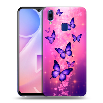 Пластиковый чехол на Vivo Y95 с принтом Бабочки Пластиковый чехол на Vivo Y95 с принтом Бабочки