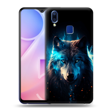Пластиковый чехол на Vivo Y95 с принтом Волк ночной Пластиковый чехол на Vivo Y95 с принтом Волк ночной
