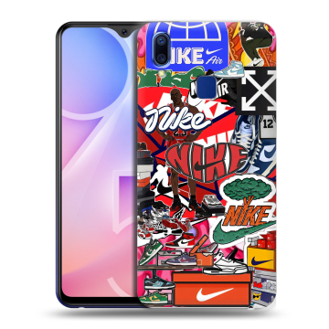 Пластиковый чехол на Vivo Y95 с принтом Найк Nike яркий Пластиковый чехол на Vivo Y95 с принтом Найк Nike яркий