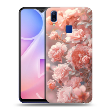 Пластиковый чехол на Vivo Y95 с принтом Розовые розы Пластиковый чехол на Vivo Y95 с принтом Розовые розы
