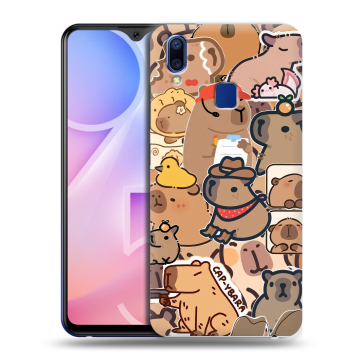 Пластиковый чехол на Vivo Y95 с принтом капибара Пластиковый чехол на Vivo Y95 с принтом капибара