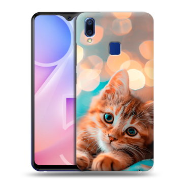 Пластиковый чехол на Vivo Y95 с принтом котик Пластиковый чехол на Vivo Y95 с принтом котик