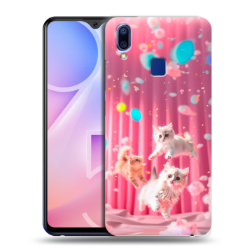 Пластиковый чехол на Vivo Y95 с принтом милые котики Пластиковый чехол на Vivo Y95 с принтом милые котики