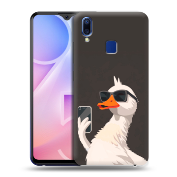 Пластиковый чехол на Vivo Y95 с принтом утка в очках Пластиковый чехол на Vivo Y95 с принтом утка в очках