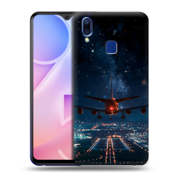 Пластиковый чехол на Vivo Y95 с принтом самолет Пластиковый чехол на Vivo Y95 с принтом самолет
