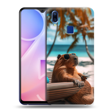 Пластиковый чехол на Vivo Y95 с принтом Капибара Пластиковый чехол на Vivo Y95 с принтом Капибара
