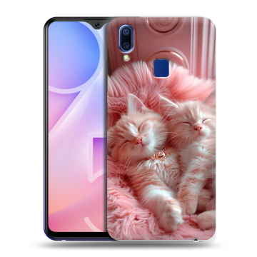 Пластиковый чехол на Vivo Y95 с принтом котята котики