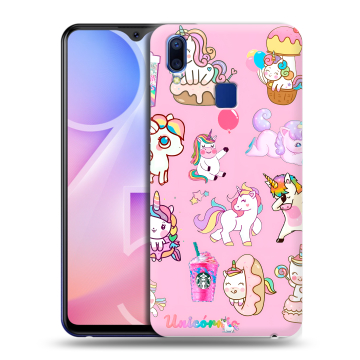 Пластиковый чехол на Vivo Y95 с принтом розовые единороги Пластиковый чехол на Vivo Y95 с принтом розовые единороги