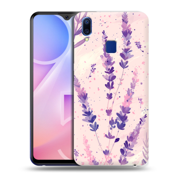 Пластиковый чехол на Vivo Y95 с принтом цветы лаванда Пластиковый чехол на Vivo Y95 с принтом цветы лаванда