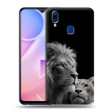Пластиковый чехол на Vivo Y95 с принтом Лев кошки Пластиковый чехол на Vivo Y95 с принтом Лев кошки
