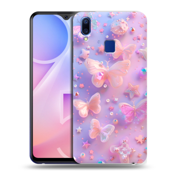 Пластиковый чехол на Vivo Y95 с принтом Бабочки Пластиковый чехол на Vivo Y95 с принтом Бабочки