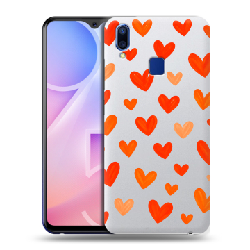 Пластиковый чехол на Vivo Y95 с принтом Сердечки Пластиковый чехол на Vivo Y95 с принтом Сердечки