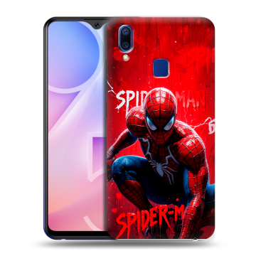 Пластиковый чехол на Vivo Y95 с принтом Spiderman Человек паук