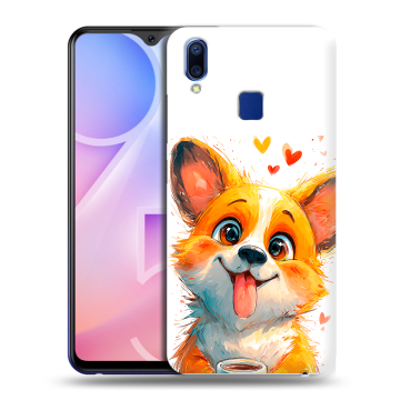 Пластиковый чехол на Vivo Y95 с принтом корги Пластиковый чехол на Vivo Y95 с принтом корги