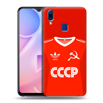 Пластиковый чехол на Vivo Y95 с принтом Флаг Герб СССР Пластиковый чехол на Vivo Y95 с принтом Флаг Герб СССР