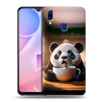 Пластиковый чехол на Vivo Y95 с принтом смешная панда Пластиковый чехол на Vivo Y95 с принтом смешная панда