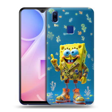 Пластиковый чехол на Vivo Y95 с принтом Спанч боб Спанчбоб Пластиковый чехол на Vivo Y95 с принтом Спанч боб Спанчбоб