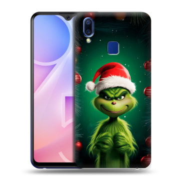 Пластиковый чехол на Vivo Y95 с принтом Гринч Новый год Рождество Пластиковый чехол на Vivo Y95 с принтом Гринч Новый год Рождество