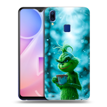 Пластиковый чехол на Vivo Y95 с принтом Новый год гринч Пластиковый чехол на Vivo Y95 с принтом Новый год гринч