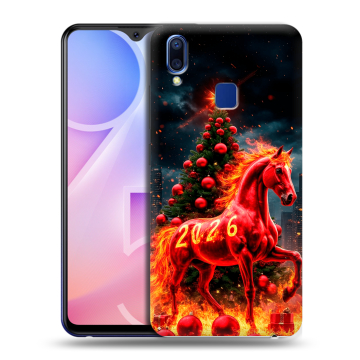 Пластиковый чехол на Vivo Y95 с принтом Новый год Пластиковый чехол на Vivo Y95 с принтом Новый год
