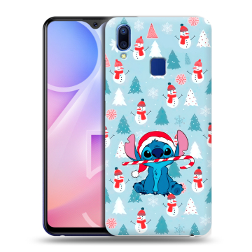 Пластиковый чехол на Vivo Y95 с принтом Стич Новый год Пластиковый чехол на Vivo Y95 с принтом Стич Новый год