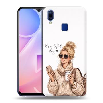 Пластиковый чехол на Vivo Y95 с принтом женский Пластиковый чехол на Vivo Y95 с принтом женский