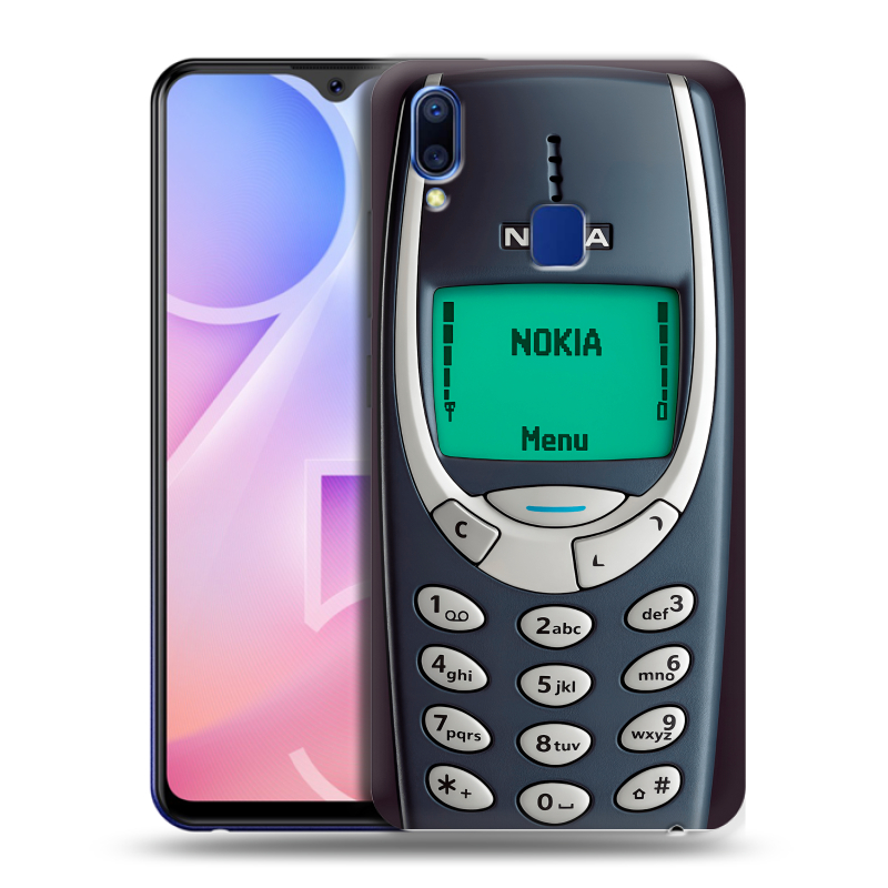 Пластиковый чехол на Vivo Y95 с принтом Старый телефон Пластиковый чехол на Vivo Y95 с принтом Старый телефон