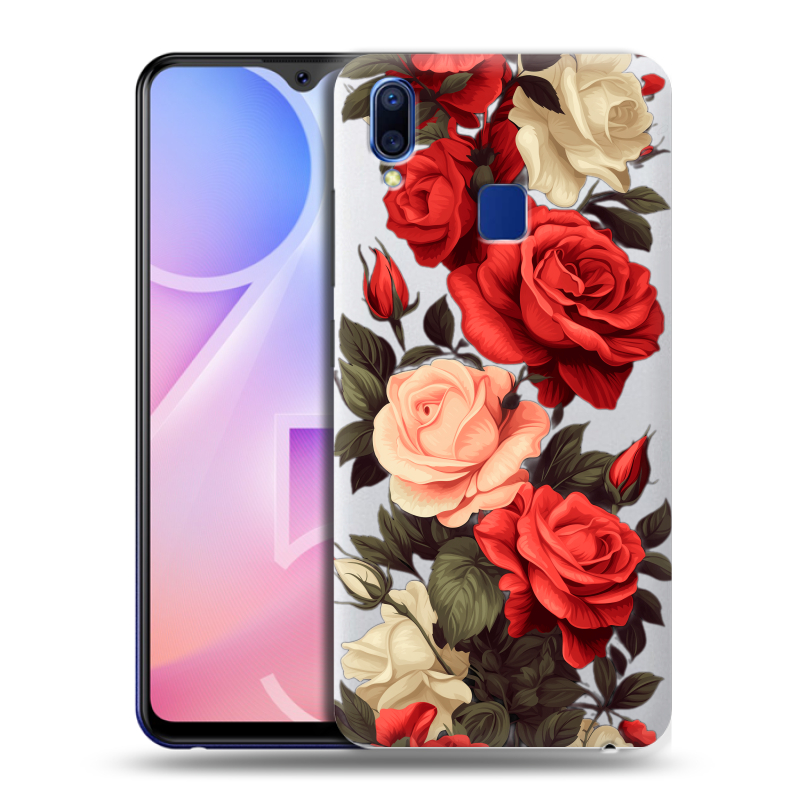 Пластиковый чехол на Vivo Y95 с принтом Розы Пластиковый чехол на Vivo Y95 с принтом Розы